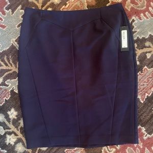 Navy pencil skirt